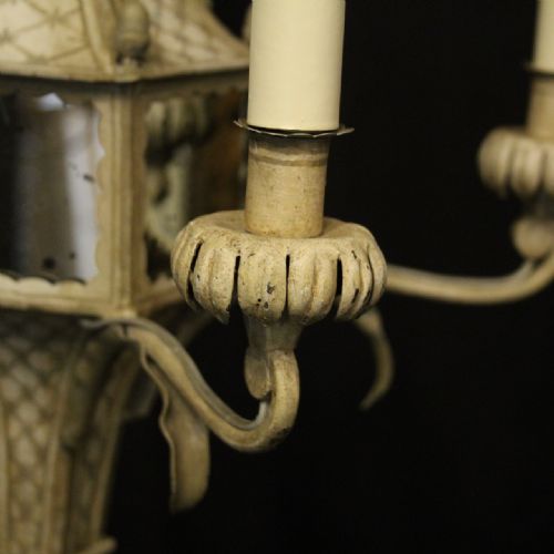 ENGLISH 5 LIGHT POLYCHROME PAGODA CHANDELIER - ADDITIONAL PHOTO 3