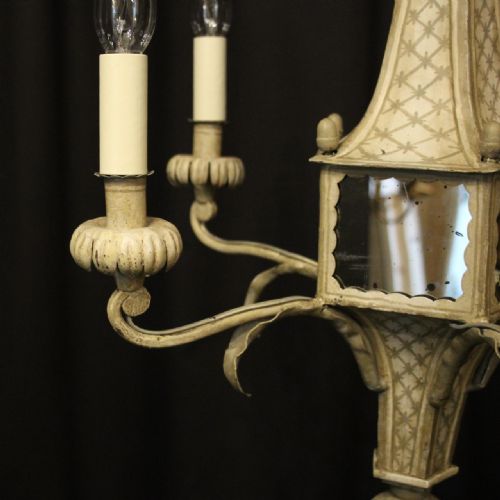 ENGLISH 5 LIGHT POLYCHROME PAGODA CHANDELIER - ADDITIONAL PHOTO 4