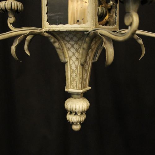 ENGLISH 5 LIGHT POLYCHROME PAGODA CHANDELIER - ADDITIONAL PHOTO 5