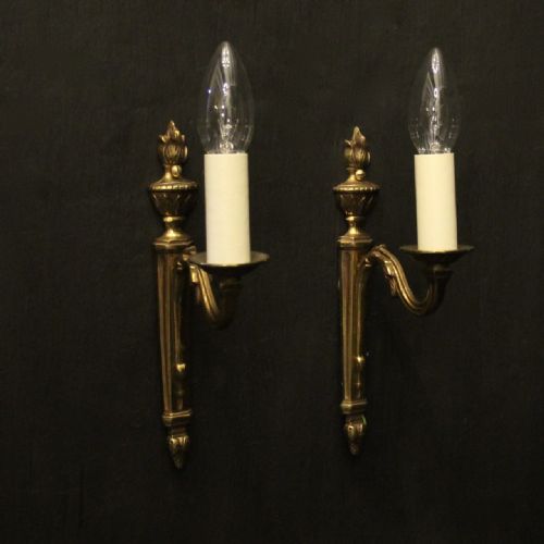 french pair of single arm antique wall lights - CATEGORY: ANTIQUE LIGHTING - DATED 1930