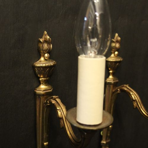 FRENCH PAIR OF SINGLE ARM ANTIQUE WALL LIGHTS - ADDITIONAL PHOTO 6