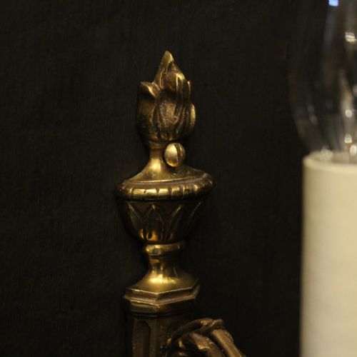 FRENCH PAIR OF SINGLE ARM ANTIQUE WALL LIGHTS - ADDITIONAL PHOTO 7