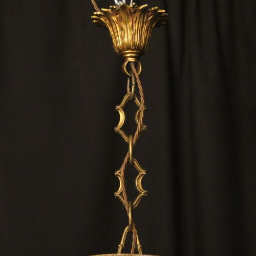 ITALIAN GILTWOOD TOLEWARE 19TH CENTURY ANTIQUE LANTERN - ADDITIONAL PHOTO 9