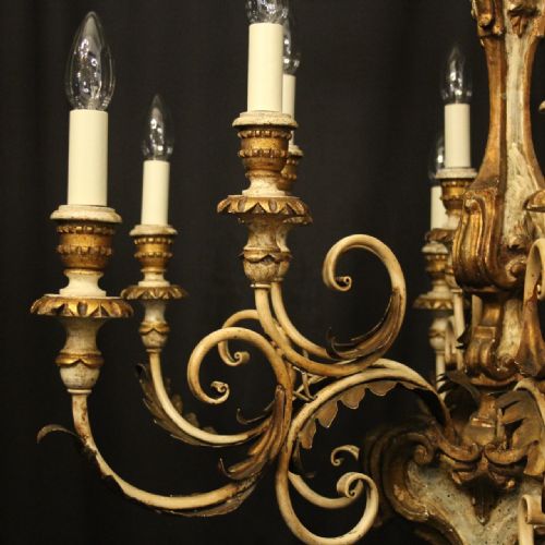 FLORENTINE 12 LIGHT POLYCHROME CHANDELIER - ADDITIONAL PHOTO 1