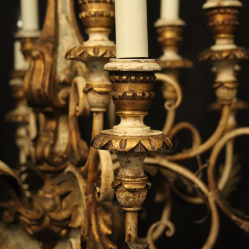 FLORENTINE 12 LIGHT POLYCHROME CHANDELIER - ADDITIONAL PHOTO 4