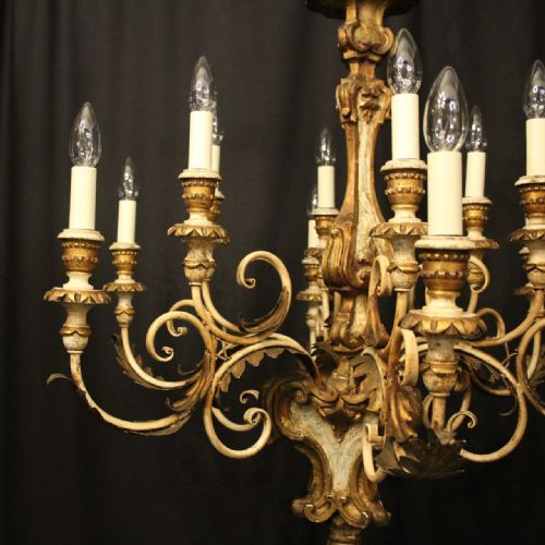 FLORENTINE 12 LIGHT POLYCHROME CHANDELIER - ADDITIONAL PHOTO 5