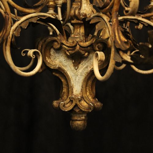 FLORENTINE 12 LIGHT POLYCHROME CHANDELIER - ADDITIONAL PHOTO 6