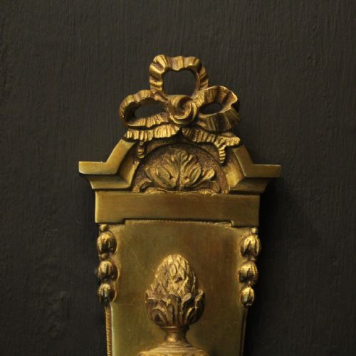 FRENCH PAIR OF GILDED BRONZE ANTIQUE WALL LIGHTS - ADDITIONAL PHOTO 7
