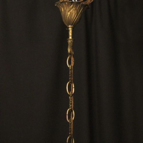 FRENCH 12 LIGHT GILDED BRONZE ANTIQUE CHANDELIER - ADDITIONAL PHOTO 9