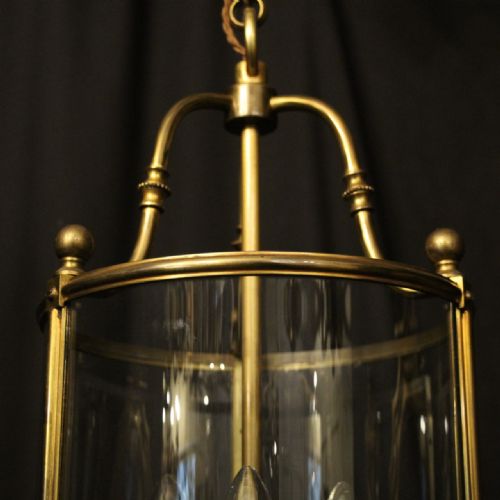 FRENCH GILDED BRONZE TRIPLE LIGHT ANTIQUE LANTERN - ADDITIONAL PHOTO 8