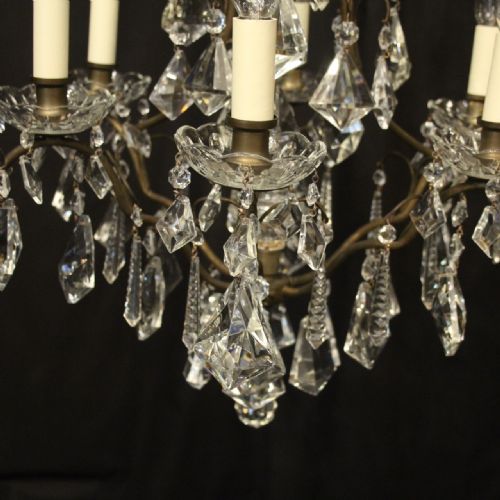 FRENCH GILDED 7 LIGHT ANTIQUE CHANDELIER - ADDITIONAL PHOTO 7