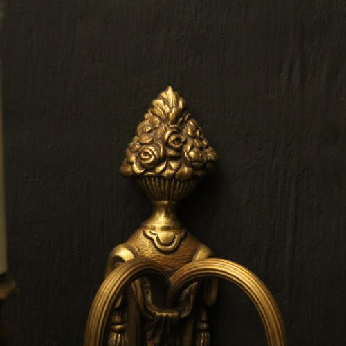 FRENCH GILDED TWIN ARM ANTIQUE WALL LIGHTS - ADDITIONAL PHOTO 5