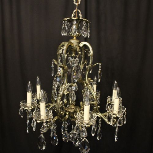 FRENCH 8 LIGHT BIRDCAGE CRYSTAL ANTIQUE CHANDELIER - ADDITIONAL PHOTO 1