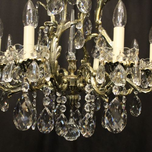 FRENCH 8 LIGHT BIRDCAGE CRYSTAL ANTIQUE CHANDELIER - ADDITIONAL PHOTO 3