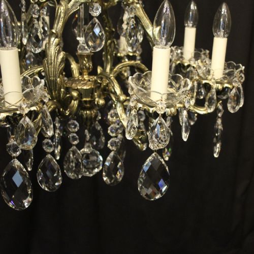 FRENCH 8 LIGHT BIRDCAGE CRYSTAL ANTIQUE CHANDELIER - ADDITIONAL PHOTO 4