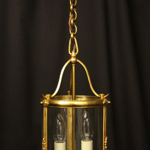 FRENCH GILDED TWIN LIGHT ANTIQUE LANTERN - ADDITIONAL PHOTO 5