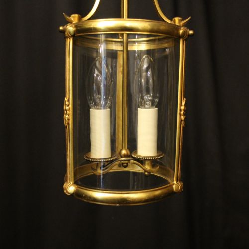 FRENCH GILDED TWIN LIGHT ANTIQUE LANTERN - ADDITIONAL PHOTO 6