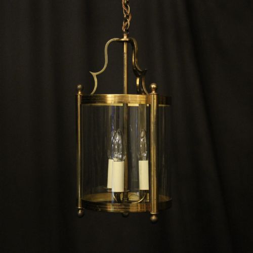 french gilded triple light antique lantern - CATEGORY: ANTIQUE LIGHTING - DATED 1920