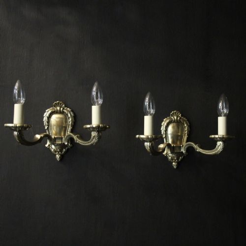french pair of bronze antique wall lights - CATEGORY: ANTIQUE LIGHTING - DATED 1910