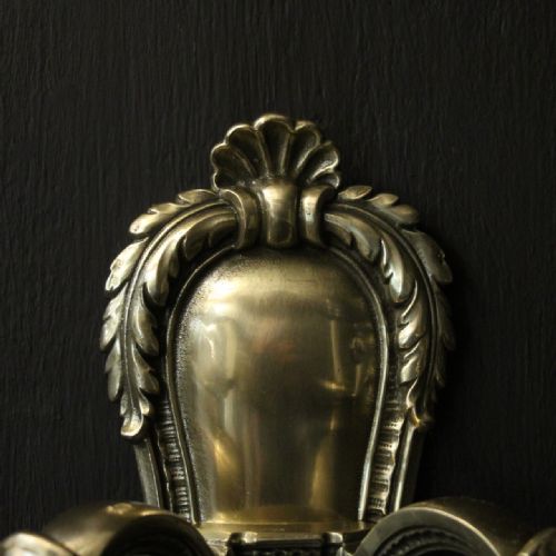 FRENCH PAIR OF BRONZE ANTIQUE WALL LIGHTS - ADDITIONAL PHOTO 2