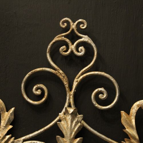 FLORENTINE PAIR OF SILVER GILDED WALL LIGHTS - ADDITIONAL PHOTO 8