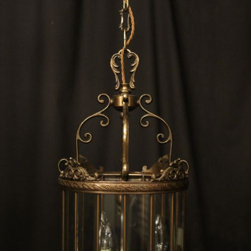 ITALIAN CONVEX TRIPLE LIGHT HALL LANTERN - ADDITIONAL PHOTO 1