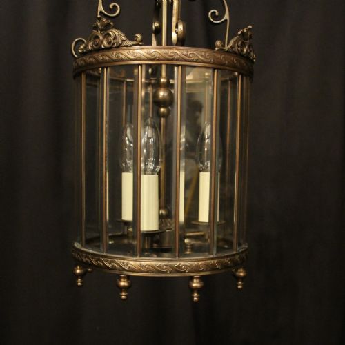 ITALIAN CONVEX TRIPLE LIGHT HALL LANTERN - ADDITIONAL PHOTO 2