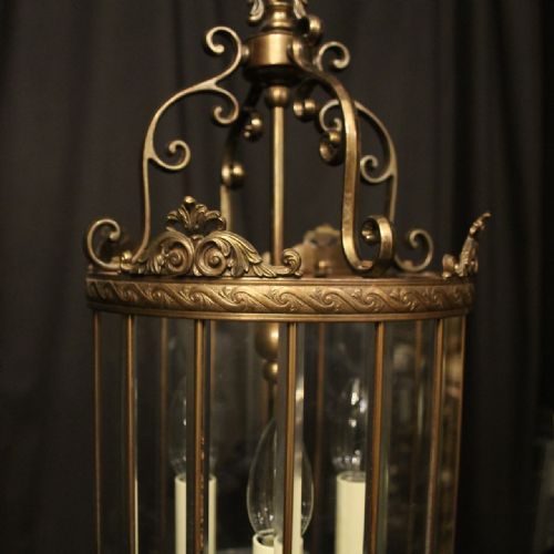 ITALIAN CONVEX TRIPLE LIGHT HALL LANTERN - ADDITIONAL PHOTO 3