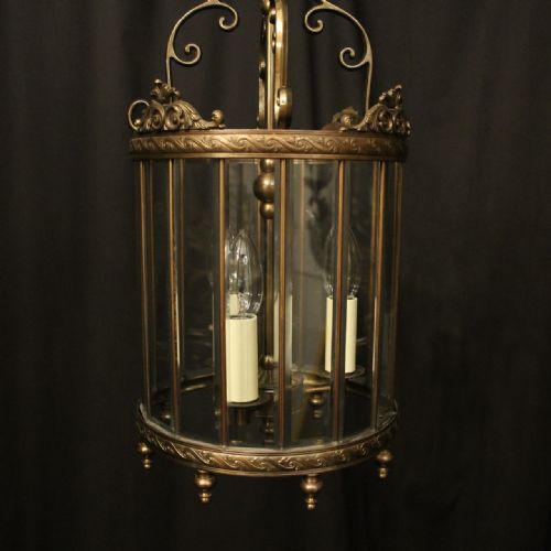 ITALIAN CONVEX TRIPLE LIGHT HALL LANTERN - ADDITIONAL PHOTO 4