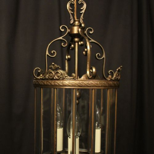 ITALIAN CONVEX TRIPLE LIGHT HALL LANTERN - ADDITIONAL PHOTO 5
