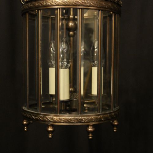 ITALIAN CONVEX TRIPLE LIGHT HALL LANTERN - ADDITIONAL PHOTO 6