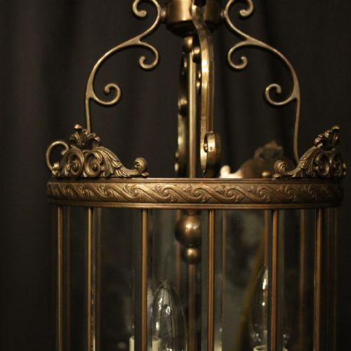 ITALIAN CONVEX TRIPLE LIGHT HALL LANTERN - ADDITIONAL PHOTO 8