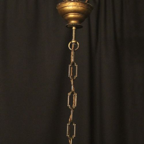 ITALIAN FLORENTINE 6 LIGHT POLYCHROME CHANDELIER - ADDITIONAL PHOTO 9