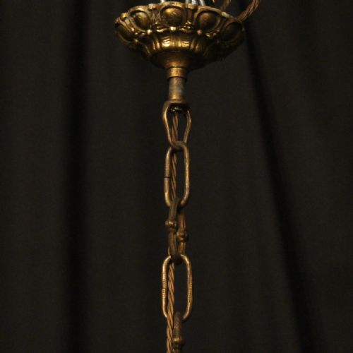 ITALIAN 12 LIGHT GILDED BRONZE CRYSTAL ANTIQUE CHANDELIER - ADDITIONAL PHOTO 9