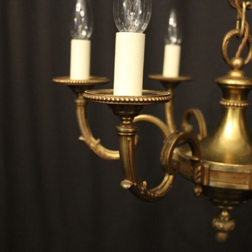 FRENCH GILDED BRONZE 6 LIGHT CHANDELIER - ADDITIONAL PHOTO 8