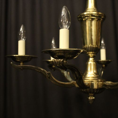 FRENCH A PETITOT 6 LIGHT ANTIQUE CHANDELIER - ADDITIONAL PHOTO 1