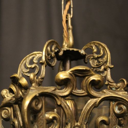 ITALIAN GILDED BRASS SINGLE LIGHT LANTERN - ADDITIONAL PHOTO 3