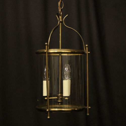 french gilded triple light convex lantern - CATEGORY: ANTIQUE LIGHTING - DATED 1930