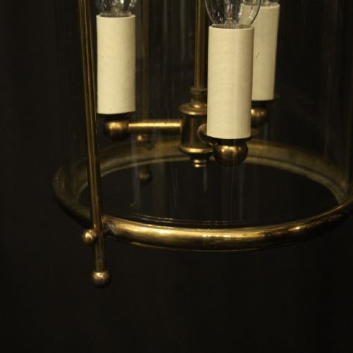 FRENCH GILDED TRIPLE LIGHT CONVEX LANTERN - ADDITIONAL PHOTO 6