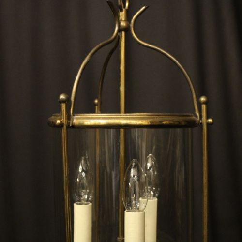 FRENCH GILDED TRIPLE LIGHT CONVEX LANTERN - ADDITIONAL PHOTO 7