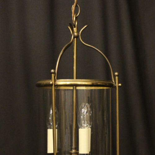 FRENCH GILDED TRIPLE LIGHT CONVEX LANTERN - ADDITIONAL PHOTO 8