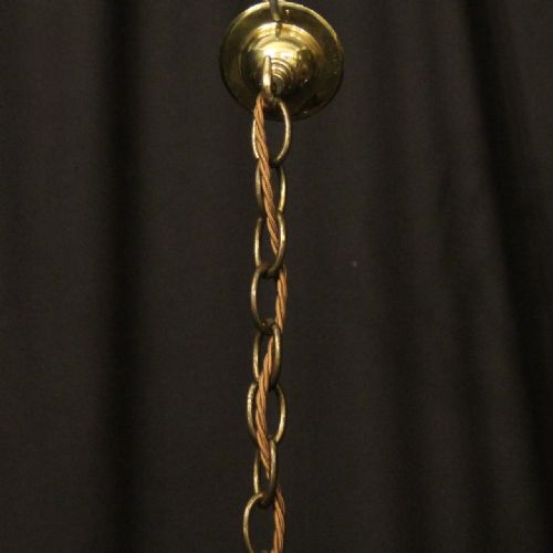 FRENCH GILDED TRIPLE LIGHT CONVEX LANTERN - ADDITIONAL PHOTO 9