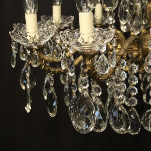ITALIAN 18 LIGHT GILDED BRONZE ANTIQUE CHANDELIER - ADDITIONAL PHOTO 1