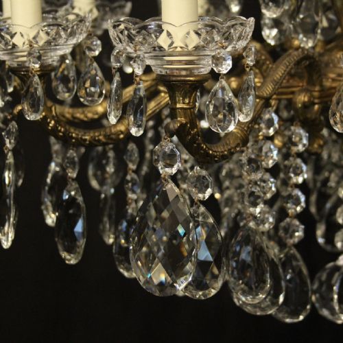 ITALIAN 18 LIGHT GILDED BRONZE ANTIQUE CHANDELIER - ADDITIONAL PHOTO 3