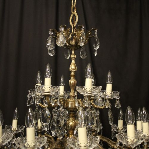 ITALIAN 18 LIGHT GILDED BRONZE ANTIQUE CHANDELIER - ADDITIONAL PHOTO 7