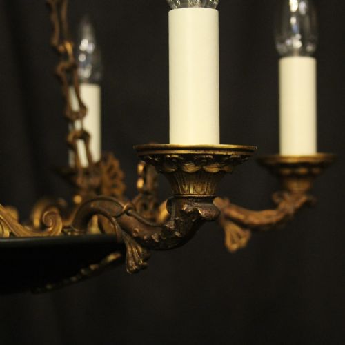 FRENCH GILDED BRONZE EMPIRE 6 LIGHT CHANDELIER - ADDITIONAL PHOTO 5