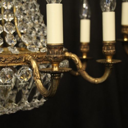 FRENCH PAIR OF TENT WATERFALL CHANDELIERS - ADDITIONAL PHOTO 3