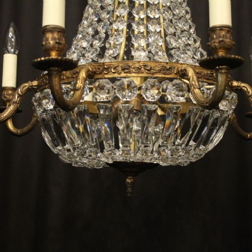 FRENCH PAIR OF TENT WATERFALL CHANDELIERS - ADDITIONAL PHOTO 5
