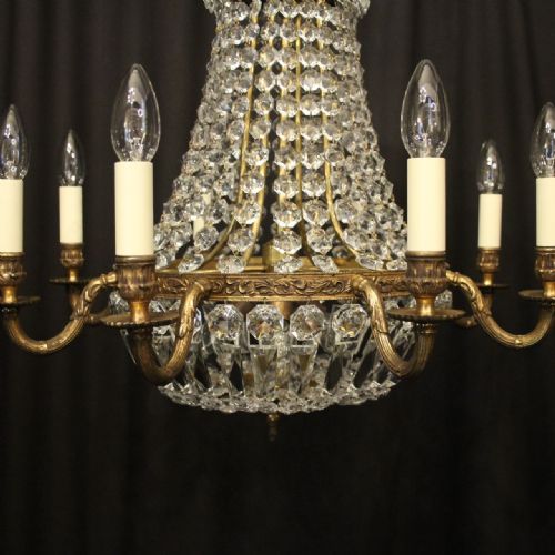 FRENCH PAIR OF TENT WATERFALL CHANDELIERS - ADDITIONAL PHOTO 6