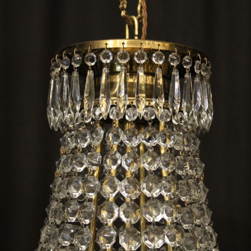 FRENCH PAIR OF TENT WATERFALL CHANDELIERS - ADDITIONAL PHOTO 8